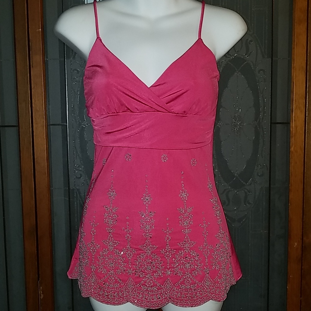 Pink Beaded Top